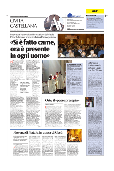 Avvenire - pagina diocesana del 20/12/2015